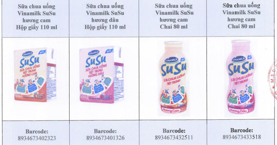 Thông báo giới thiệu về các loại bao bì Sữa Chua Uống SUSU