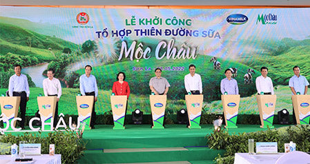 Mộc Châu milk và Vinamilk chính thức ra mắt và khởi công dự án &quot;Tổ hợp thiên đường sữa Mộc Châu&quot;