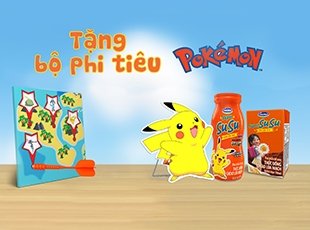 Tặng ngay bộ phi tiêu Pokemon khi mua Super SuSu