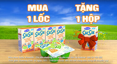 Mua 1 lốc SuSu, tặng ngay 1 hộp