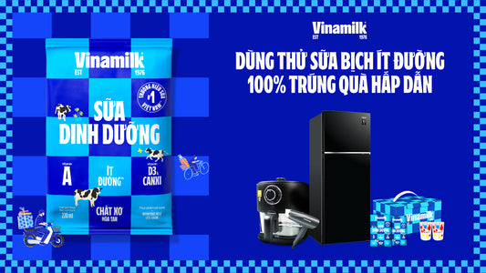 SỮA DINH DƯỠNG VINAMILK ÍT ĐƯỜNG: MỜI BẠN DÙNG THỬ SỮA NGON VÀ NHẬN QUÀ HẤP DẪN KHI MUA HÀNG