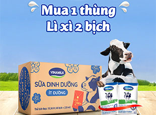 Chương trình khuyến dùng Sữa dinh dưỡng Vinamilk 220ml - lì xì Tết tháng 12.2022