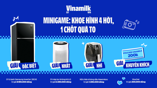 CUỘC THI SỮA DINH DƯỠNG VINAMILK: KHOE HÌNH 4 HỜI, CHỐT 1 QUÀ TO