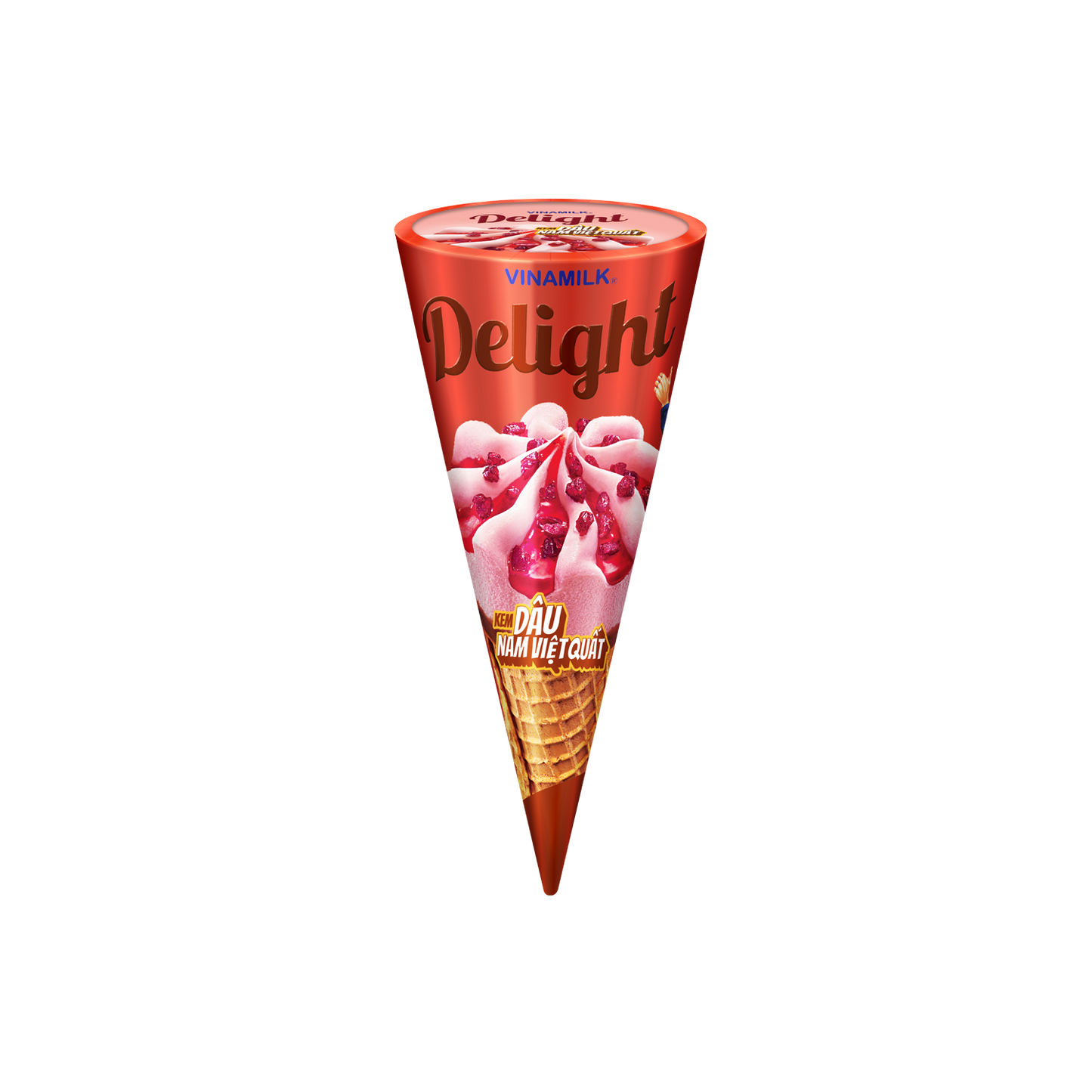 Kem ốc quế Delight Dâu - Nam việt quất