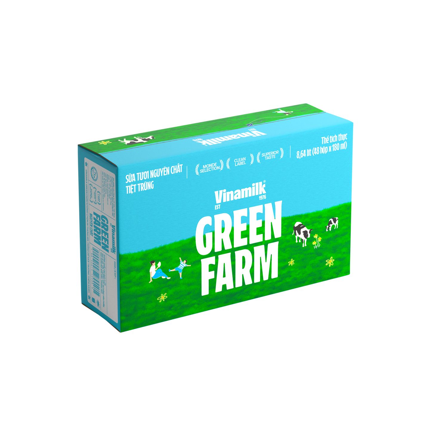 Sữa tươi tiệt trùng Green Farm Không đường