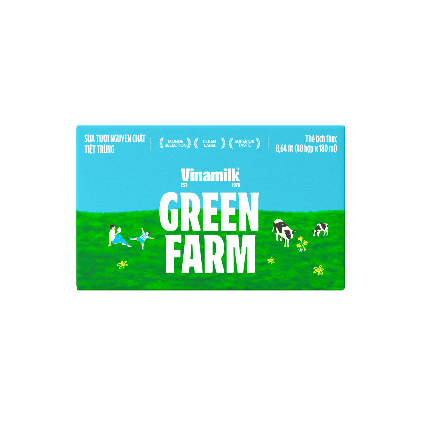 Sữa tươi tiệt trùng Green Farm Không đường