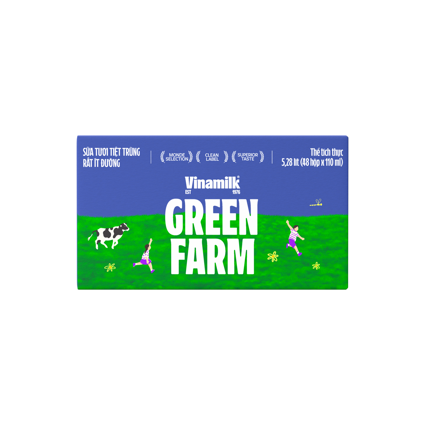 Sữa tươi tiệt trùng Green Farm Rất ít đường