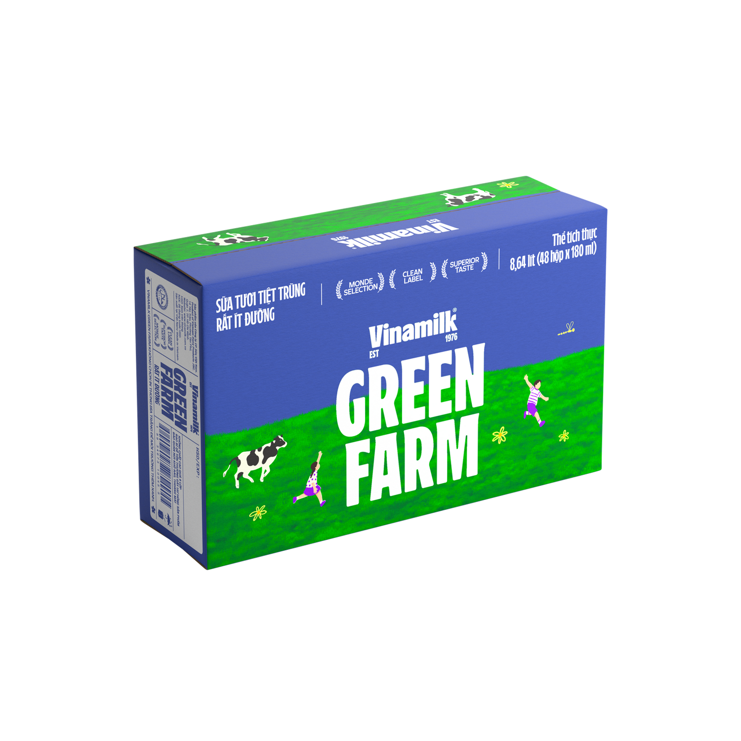 Sữa tươi tiệt trùng Green Farm Rất ít đường