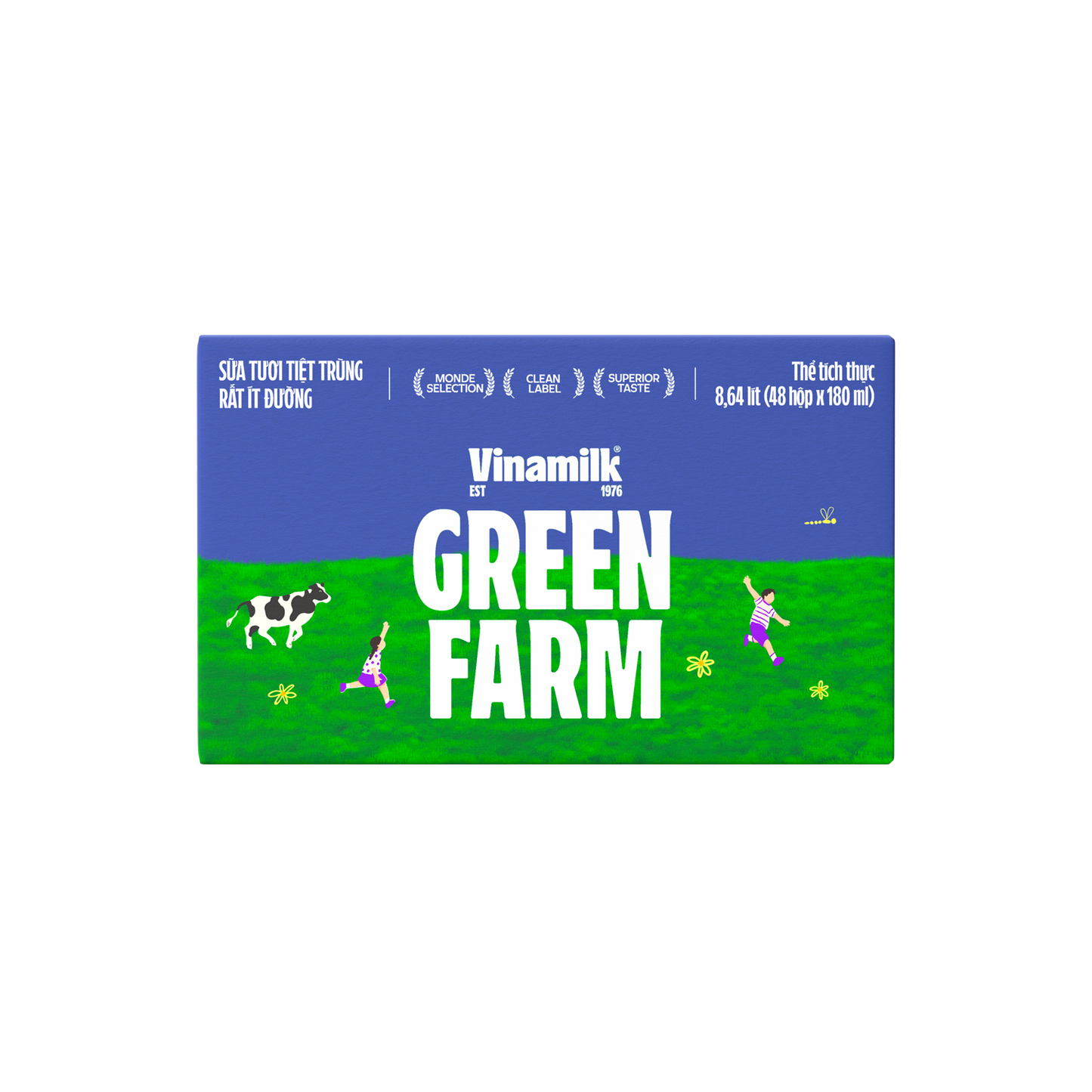 Sữa tươi tiệt trùng Green Farm Rất ít đường