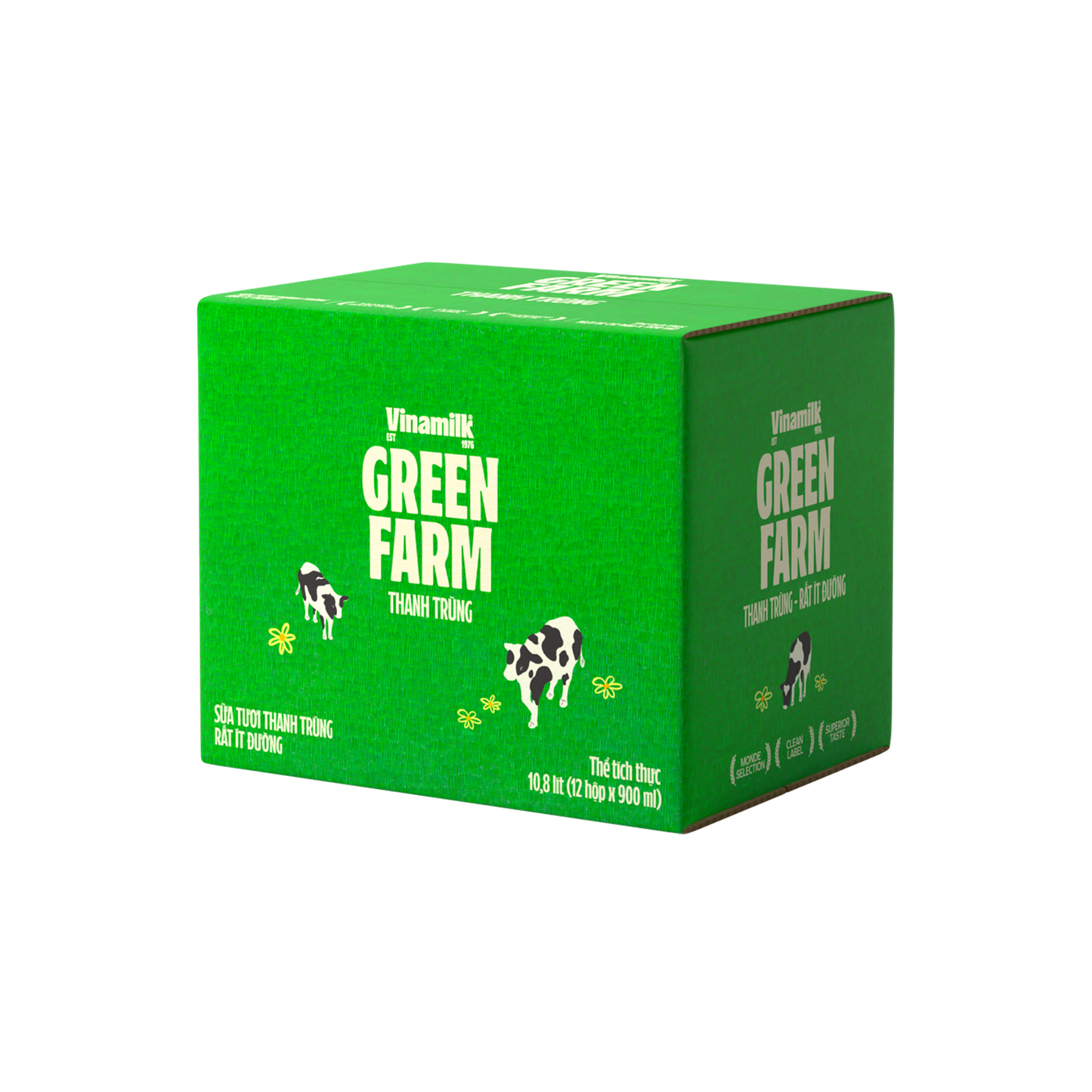 Sữa tươi thanh trùng Green Farm Rất ít đường