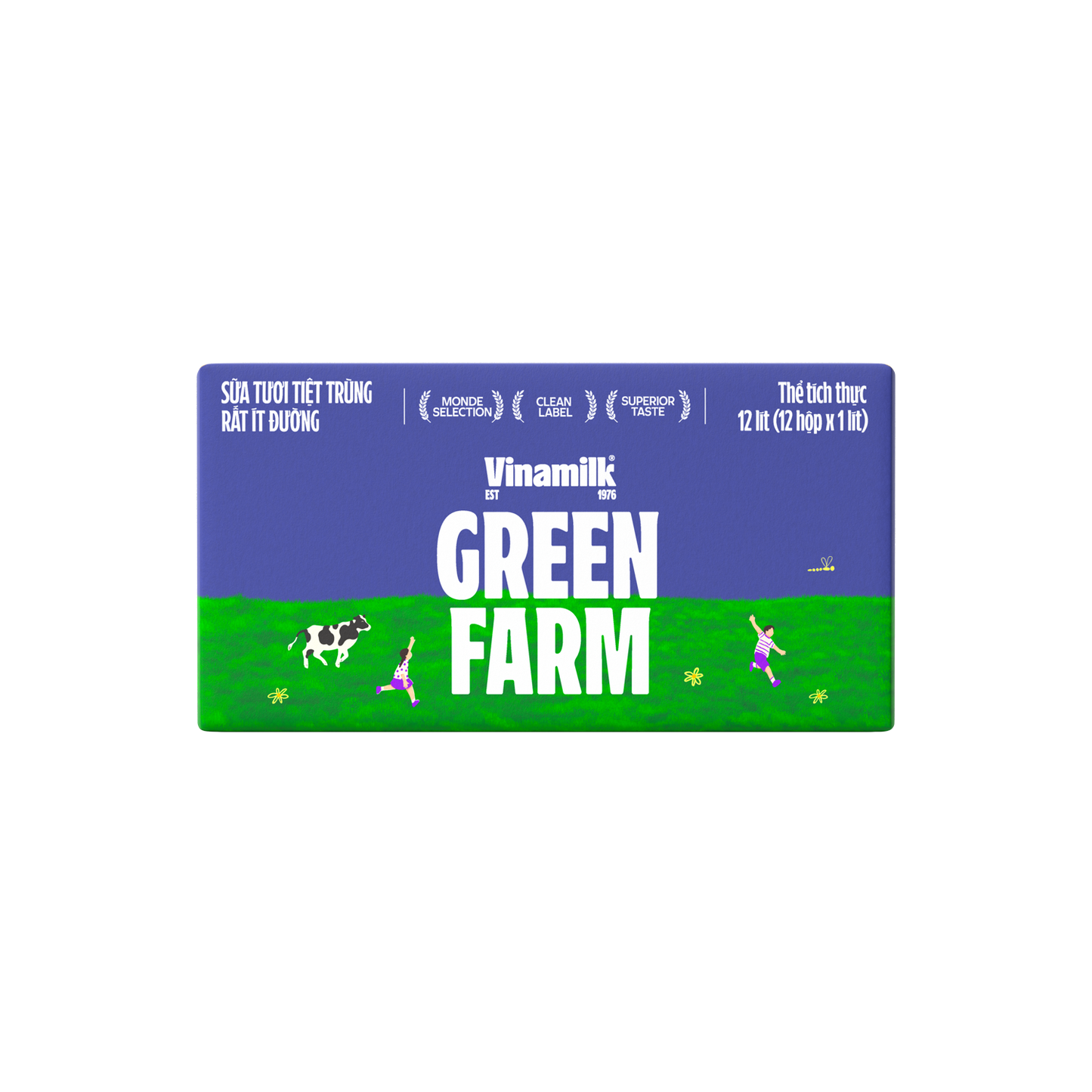 Sữa tươi tiệt trùng Green Farm Rất ít đường