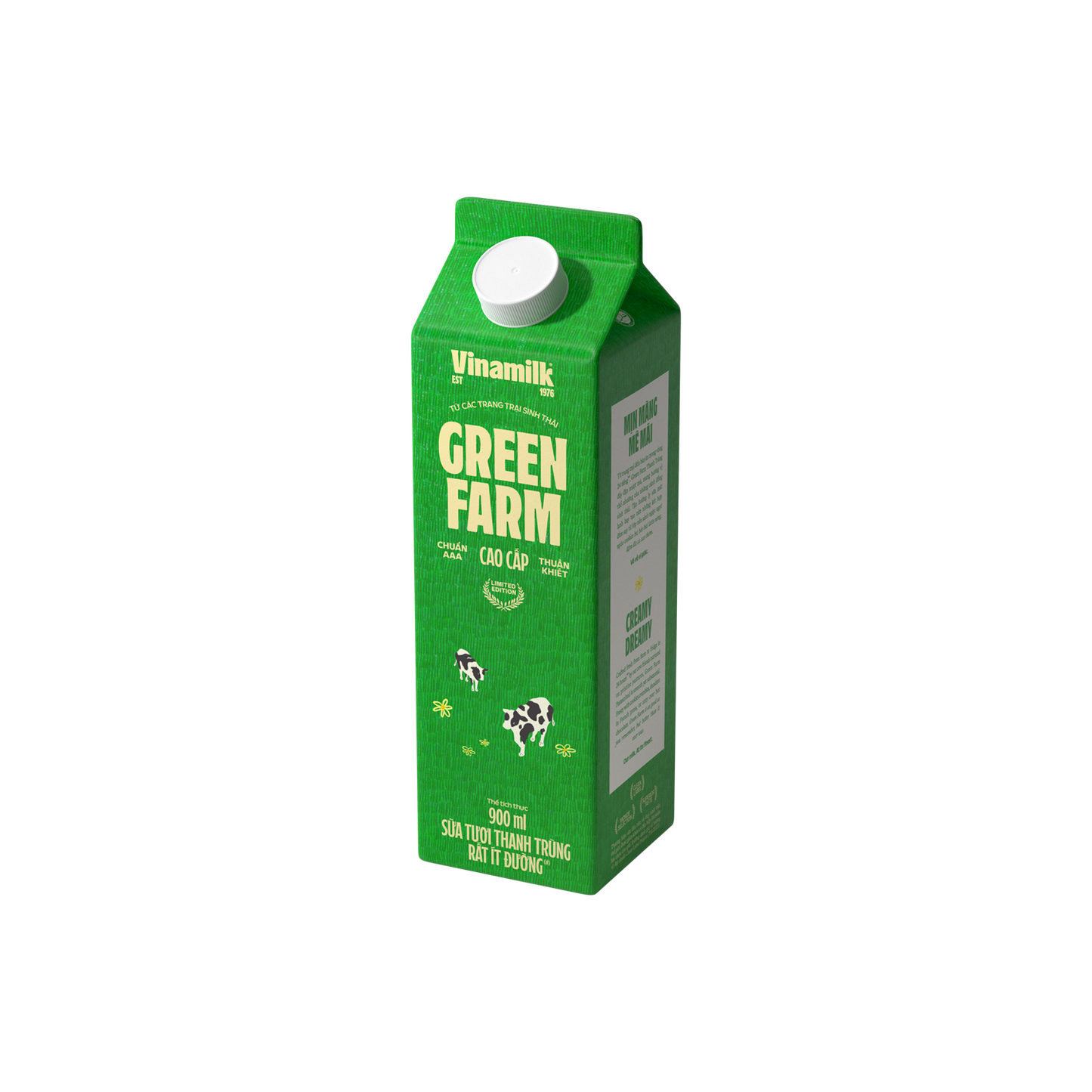 Sữa tươi thanh trùng Green Farm Rất ít đường