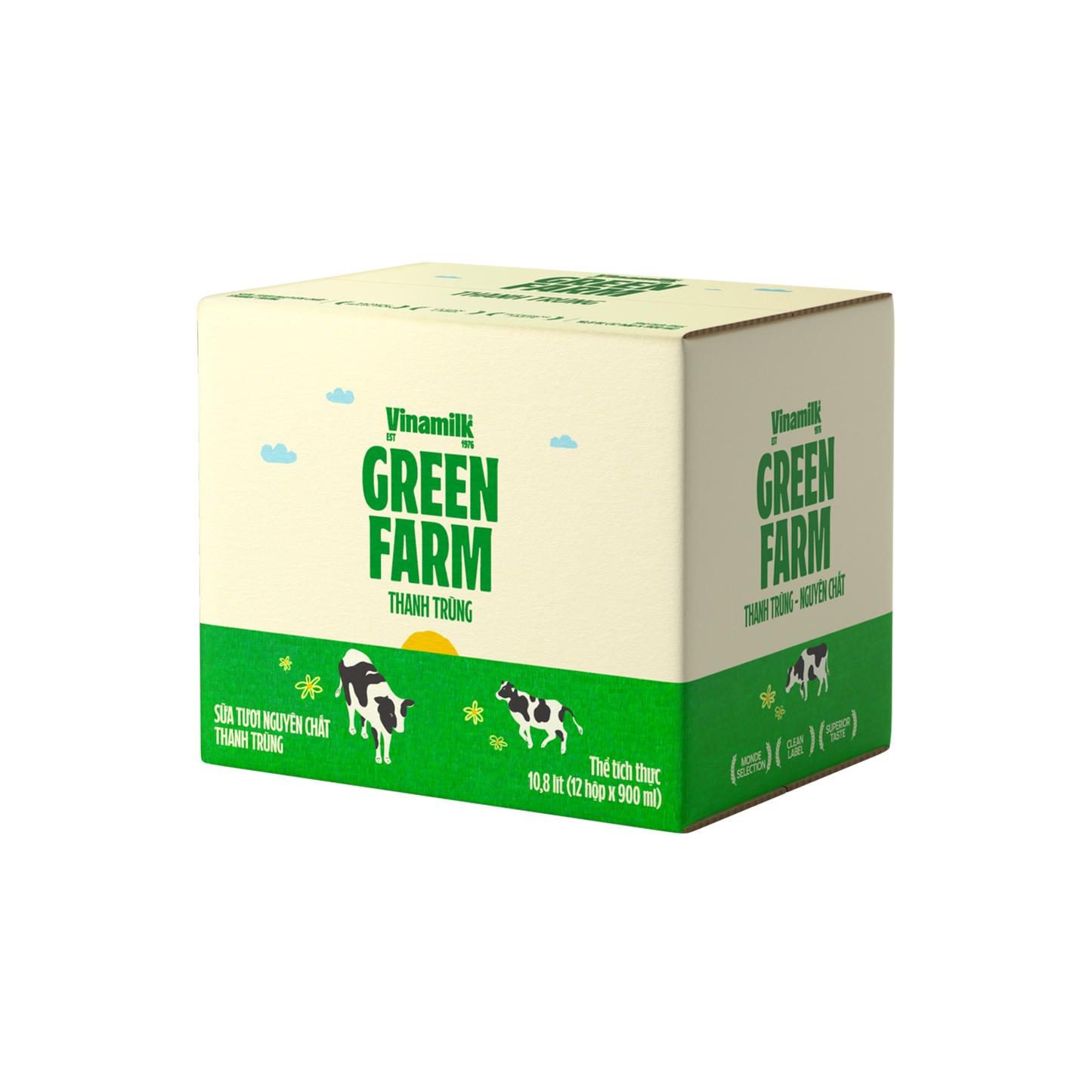 Sữa tươi thanh trùng Green Farm Không đường