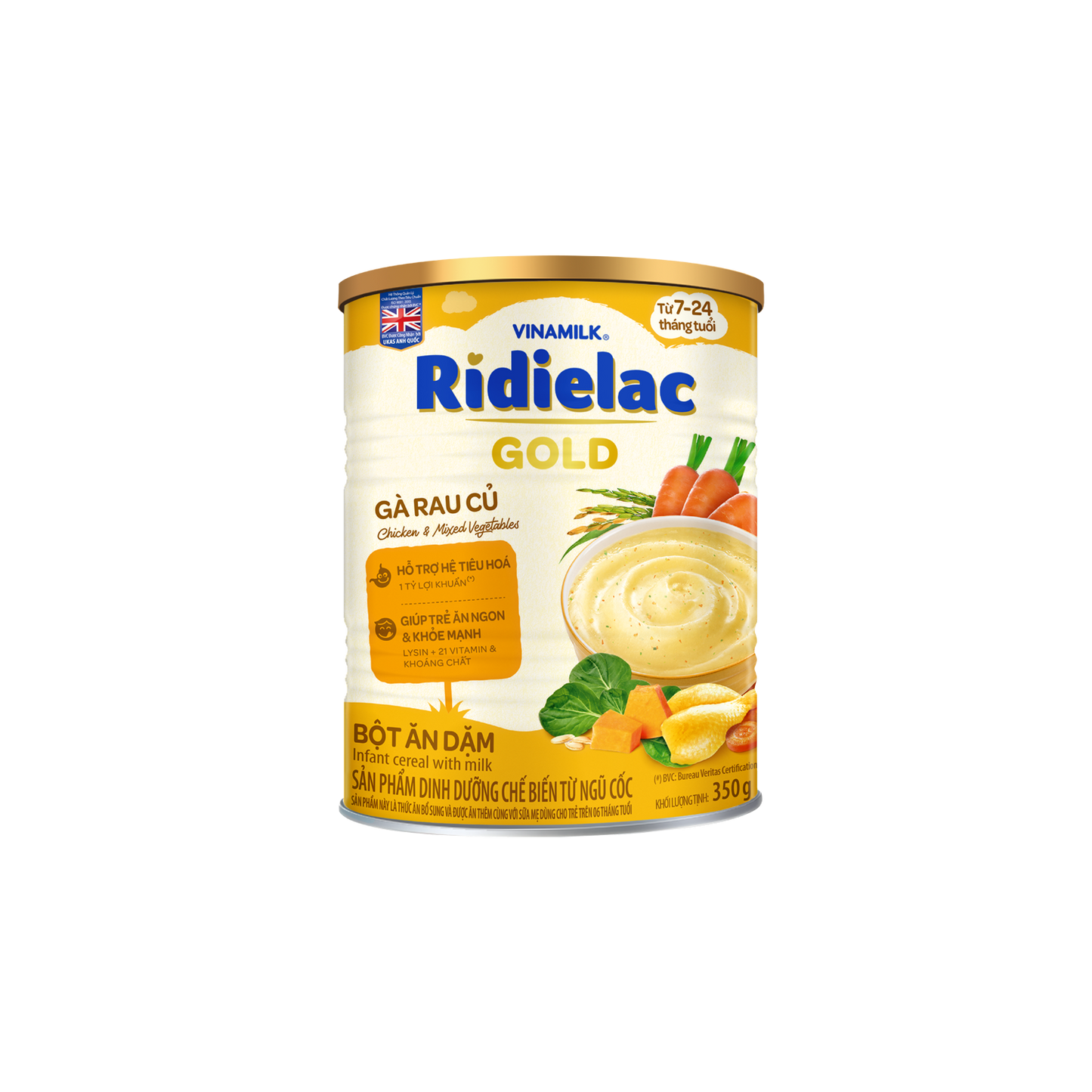 Bột ăn dặm Ridielac Gold Gà Rau củ