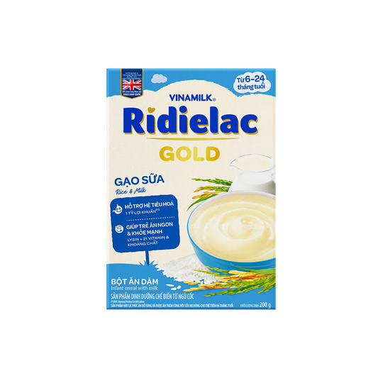 Bột ăn dặm Ridielac Gold Gạo Sữa