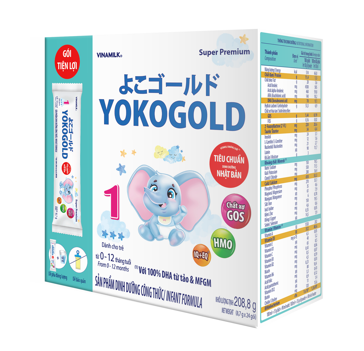 Sữa bột trẻ em YokoGold 1 (0-12 tháng)