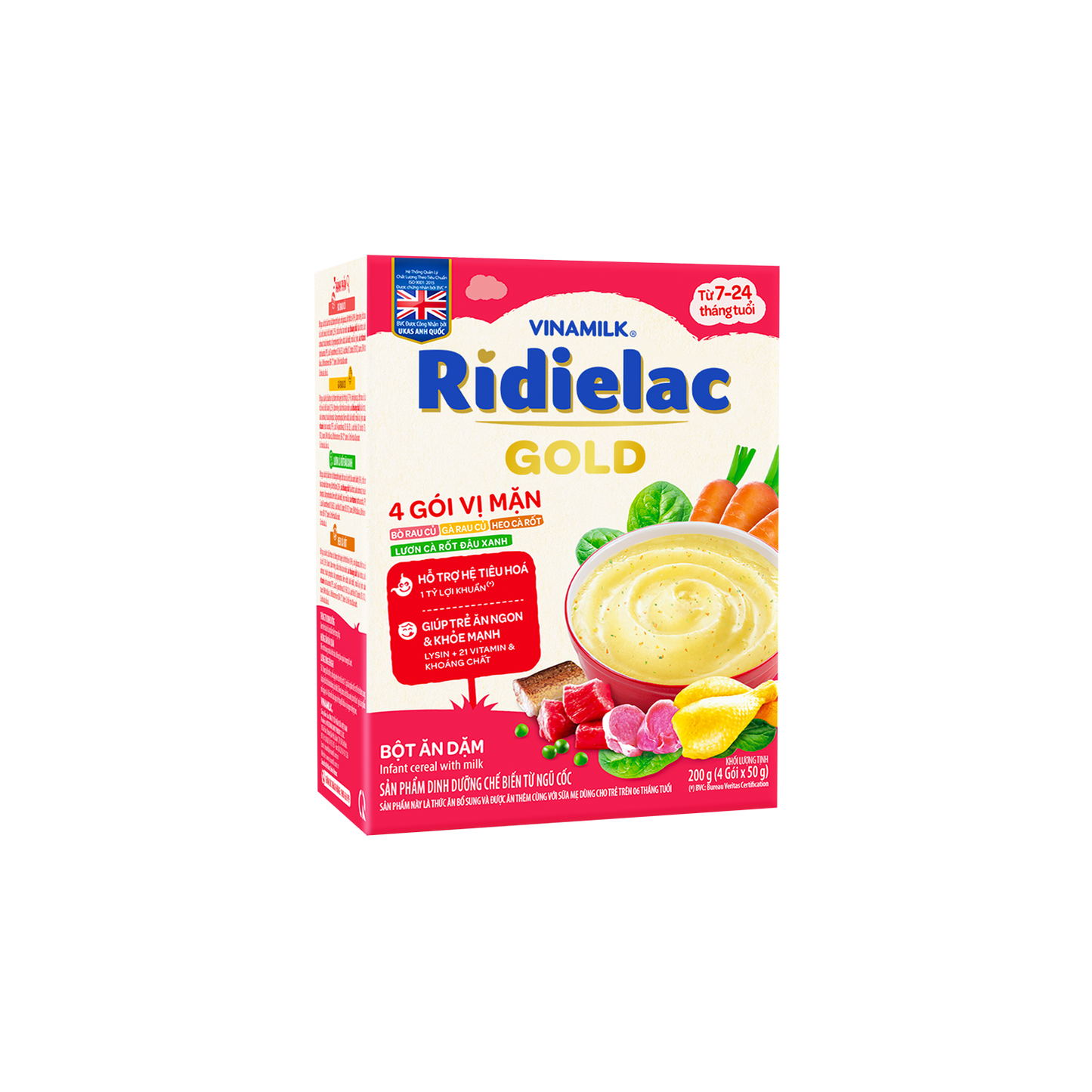 Bột ăn dặm Ridielac Gold 4 vị mặn