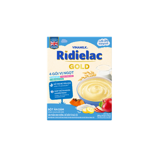 Bột ăn dặm Ridielac Gold 4 vị ngọt