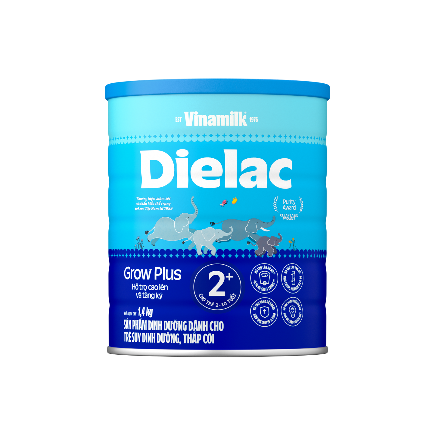 Sữa bột trẻ em Dielac Grow Plus 2+ (2-10 tuổi)