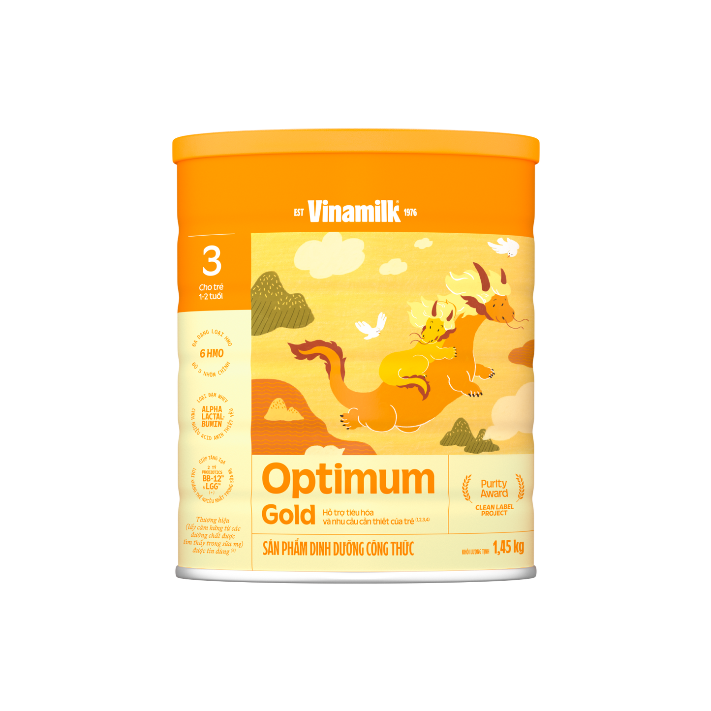 Sữa bột trẻ em Optimum Gold 3 (1-2 tuổi)