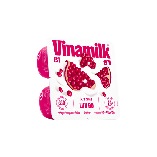 Sữa chua ăn Vinamilk Lựu đỏ Ít đường + collagen