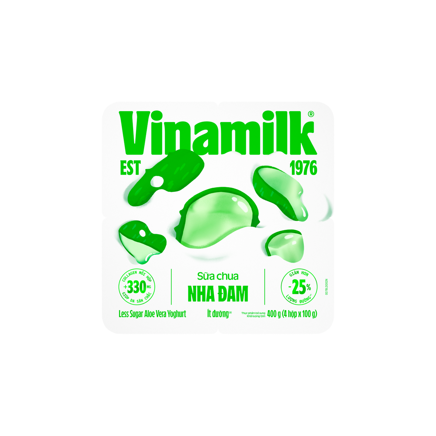 Sữa chua ăn Vinamilk Nha đam Ít đường + collagen