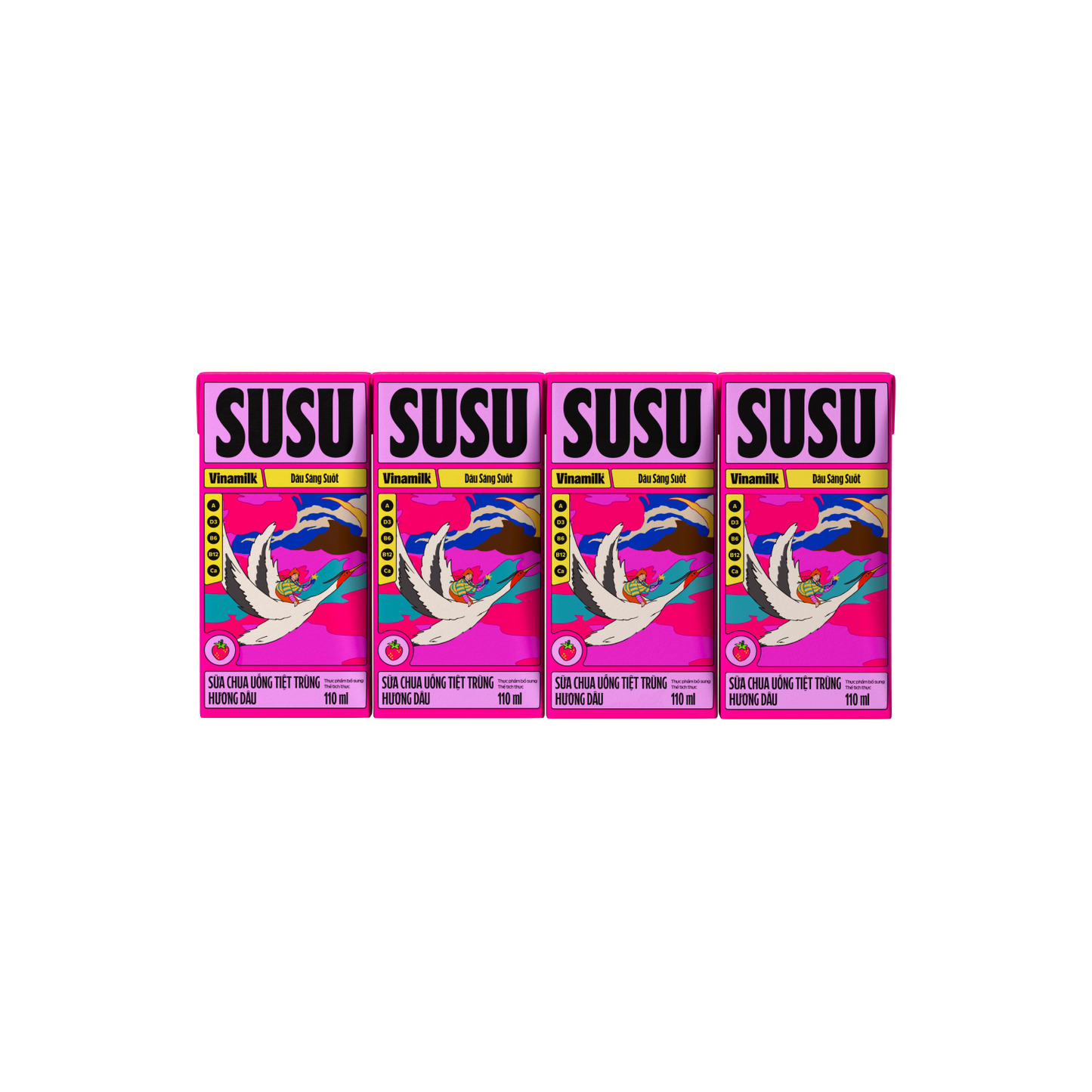 Sữa chua uống tiệt trùng SuSu Hương Dâu