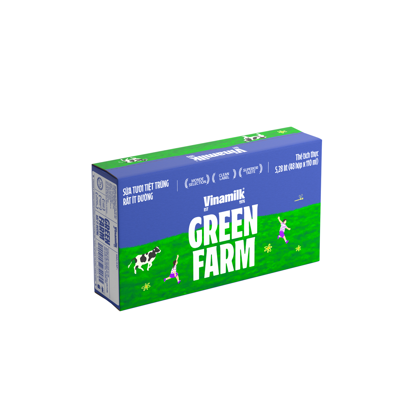 Sữa tươi tiệt trùng Green Farm Rất ít đường