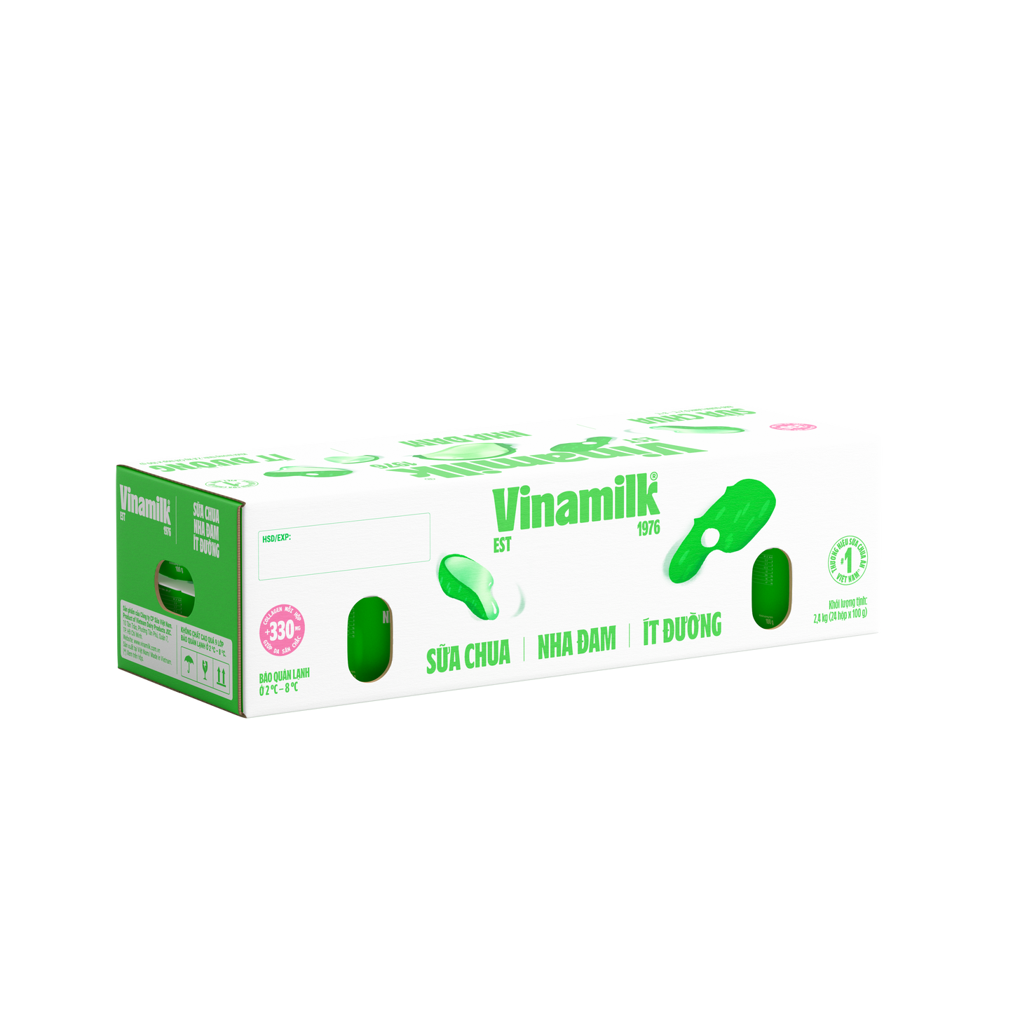 Sữa chua ăn Vinamilk Nha đam Ít đường + collagen